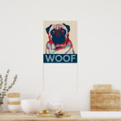 Mops Woof Retro Hope Poster (Küche)