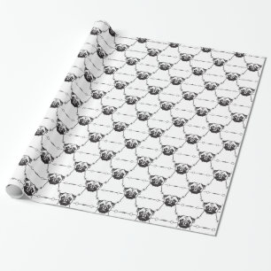 Mops-Wrapapier Geschenkpapier