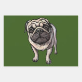 Mops-Wrapper Geschenkpapier Set (Vorderseite 2)