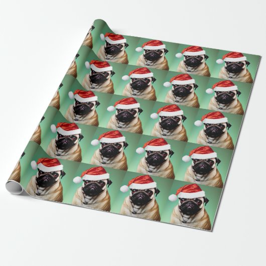 Mops Wrapping Paper Geschenkpapier (Ungerollt)