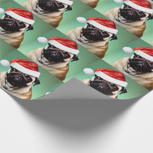 Mops Wrapping Paper Geschenkpapier (Ecke)