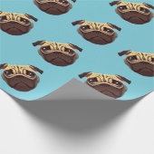 Mops Wrapping Paper Geschenkpapier (Ecke)