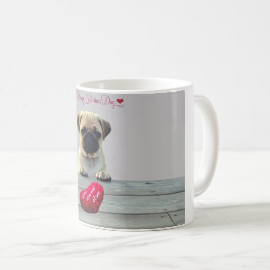 Mops wünscht sich Valentinstag Herzkaffee Tasse (VorderseiteRechts)