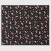 Mops Xmas Muster Geschenkpapier (Flach)