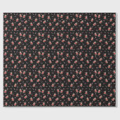 Mops Xmas Muster Geschenkpapier (Flach)