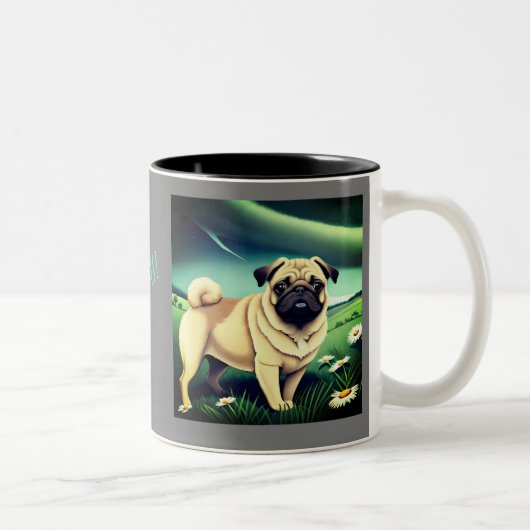 Mops "y good day Tasse (Rechts)