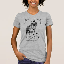 Mops-y-licious Mops Dog Mama Gray Tri-Blend Shirt