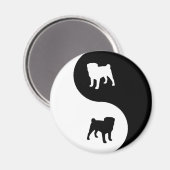 Mops Yin Yang Magnet (Vorderseite/Rückseite)