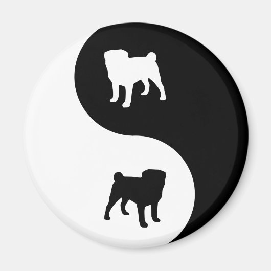Mops Yin Yang Magnet (Vorne)