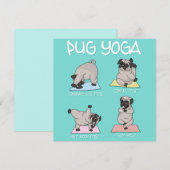 Mops Yoga Feiertagskarte (Vorne/Hinten)
