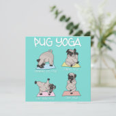 Mops Yoga Feiertagskarte (Stehend Vorderseite)