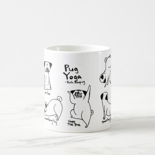 Mops-Yoga Kaffeetasse (Mittel)