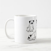 Mops-Yoga Kaffeetasse (Links)