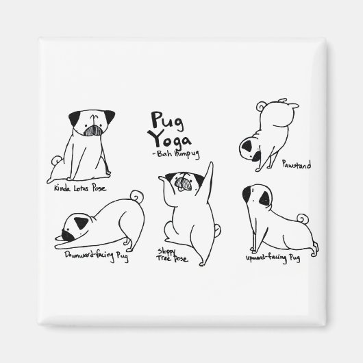 Mops Yoga Magnet (Vorne)