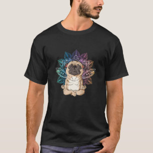 Mops Yoga Mandala Funny Spiritual Meditation T-Shirt