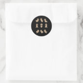 Mops-Yoga Runder Aufkleber (Tasche)