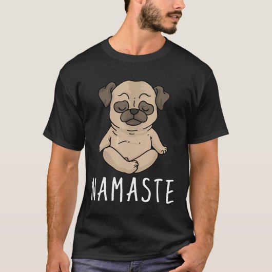 Mops Yoga T-Shirt (Vorderseite)
