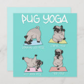 Mops Yoga Urlaubskarte Feiertagskarte (Vorne/Hinten)