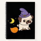Mops-Zauberer-Notizbuch Notizblock (Vorderseite)