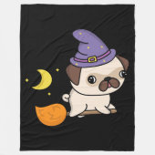 Mops-Zauberin-Flauschdecke Fleecedecke (Vorderseite)