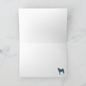 Mops ziehen Santa's Schlitten Feiertagskarte (Innenseite)