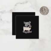 Mops Zuhause Mitteilungskarte (Vorderseite/Rückseite Beispiel)