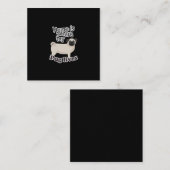 Mops Zuhause Mitteilungskarte (Vorne/Hinten)