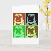 Mops zum Geburtstag Karte (Gelbe Blume)