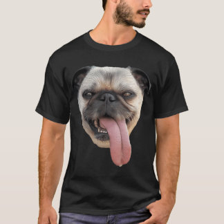 Mops Zunge heraushängend T-Shirt