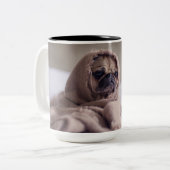Mops Zweifarbige Tasse (Vorderseite Links)