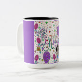 MOPS ZWEIFARBIGE TASSE (Vorderseite Links)