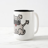 Mops Zweifarbige Tasse (VorderseiteRechts)