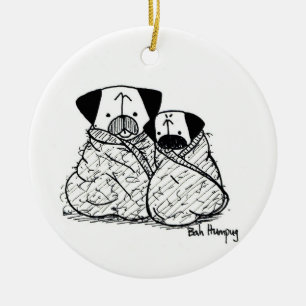 Mopsbündel/Burritos Keramikornament