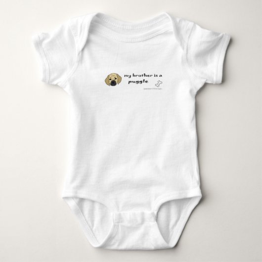 Mopsdoggermischling Baby Strampler (Vorderseite)