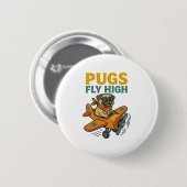 Möpse fliegen hoch button (Vorne & Hinten)