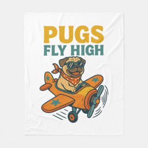 Möpse fliegen hoch fleecedecke