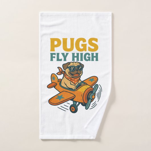 Möpse fliegen hoch handtuch (Handtuch)