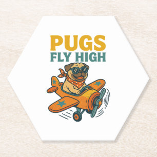 Möpse fliegen hoch untersetzer