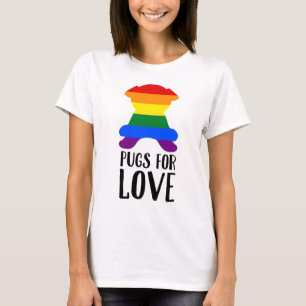 Möpse für Liebe feiert Gay Pride T-Shirt
