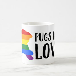 Möpse für Liebe-Gay Pride-Flaggen-Kaffee-Tee Kaffeetasse