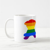 Möpse für Liebe-Gay Pride-Flaggen-Kaffee-Tee Kaffeetasse (Links)