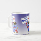 Möpse gegen Trumpf Kaffeetasse (Vorderseite Links)