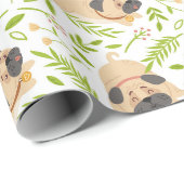 Möpse Geschenkpapier (Rolleneckpunkt)