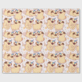 Möpse Geschenkpapier (Flach)