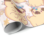 Möpse Geschenkpapier (Rolleneckpunkt)