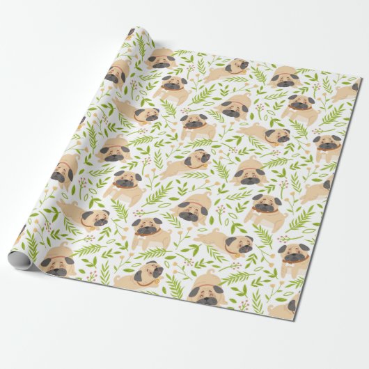 Möpse Geschenkpapier (Ungerollt)