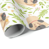 Möpse Geschenkpapier (Rolleneckpunkt)