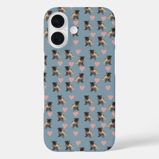 Möpse & Herzen Case-Mate iPhone Hülle (Rückseite)