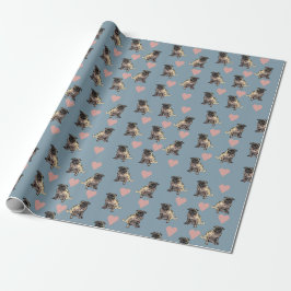 Möpse & Herzen Geschenkpapier