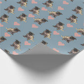 Möpse & Herzen Geschenkpapier (Ecke)